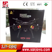 Hot sale SJY-X8HG 5.8G Screen FPV GPS rc drone with high lock function similar brushless motor low battery slow landing & return